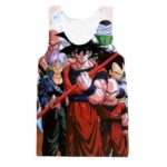 Cell Saga Goku Z-Fighters Warriors Characters 3D Tank Top