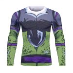 Perfect Cell DBZ Long Sleeves Skin Gear Workout Gym Compression 3D Shirt