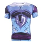 Cell Jr. Blue Skin DBZ Monster 3D Compression Gym T-Shirt