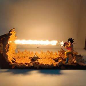 DBZ Son Goku Kamehameha Wave Yellow DIY 3D LED Light Lamp