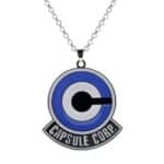 Dragon Ball Z Capsule Corp Logo Pendant Blue & White Necklace
