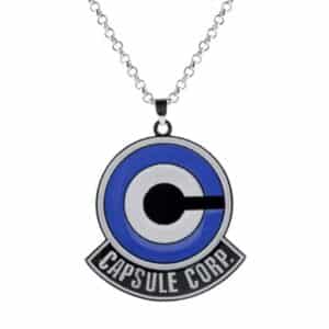 Dragon Ball Z Capsule Corp Logo Pendant Blue & White Necklace