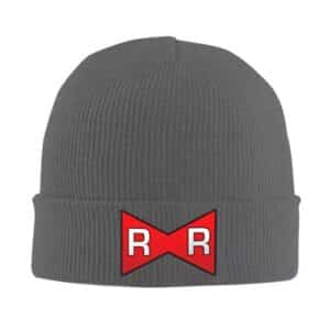 Dragon Ball Z Red Ribbon Army Logo Gray Winter Beanie