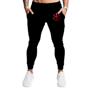 Dragon Ball Z Saiyan Royal Symbol Black Workout Sweatpants