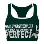 Perfect Cell Motivational Quote DBZ Cool Awesome Sports Bra