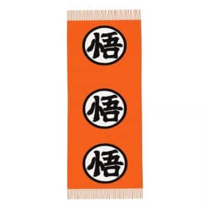 Dragon Ball Z Son Goku's Kanji Symbol Orange Wool Scarf