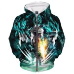 Vegito Fantastic Form Goku Vegeta Power Fashionable Zipper Hoodie