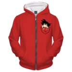 Dragon Ball Cute Goku Kid Pocket Simple Design Zipper Hoodie