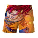 Dragon Ball Goku Super Saiyan Rose Fighting Design Shorts
