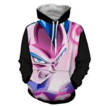 Dragon Ball Vegeta God Blue Portrait Angry 3D Print Dope Hoodie