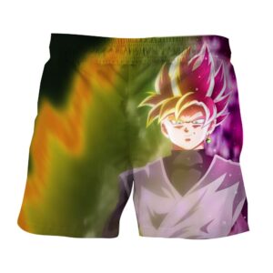 Dragon Ball Goku God Half Rose & Golden Fan Art Cool Shorts