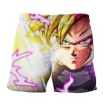 DBZ Goku God Half Rose & Golden Portrait Dope Design Shorts