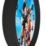 Dragon Ball Happy Goku Gohan Goten Wholesome Scene Wall Clock