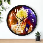 Dragon Ball Z Super Saiyan Goku Fanart Badass Wall Clock