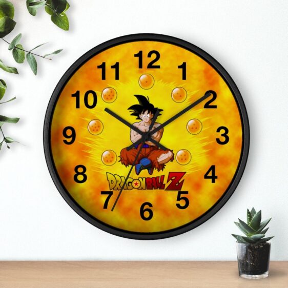 Dragon Ball Z Son Goku Ripped Clothes Fire Art Cool Wall Clock - Image 2