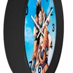 Dragon Ball Happy Goku Gohan Goten Wholesome Scene Wall Clock