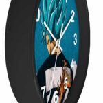 Dragon Ball Z Goku Blue Modern Aesthetic Style Cool Wall Clock