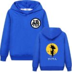 DBZ Shadow Kid Goku Kanji Logo Kids Long Sleeve Hoodie