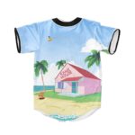 DBZ Master Roshi's Kame House Sketching Art Summer Baseball Jersey
