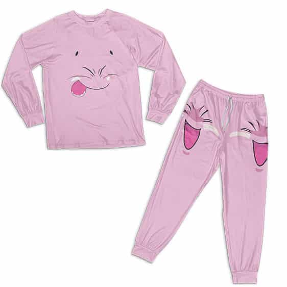 Dragon Ball Z Adorable Majin Buu Face Pink Pajamas Set