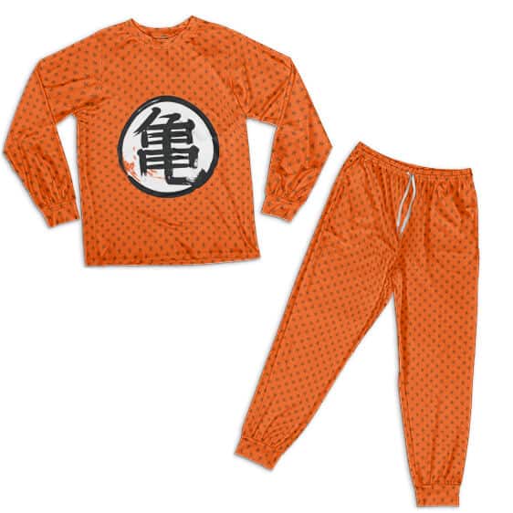 Dragon Ball Z Orange Kame Symbol Master Roshi Pajamas Set