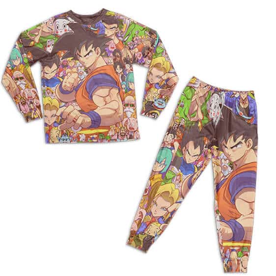 Dragon Ball Z All Characters Goku Family Art Sleepwear Set