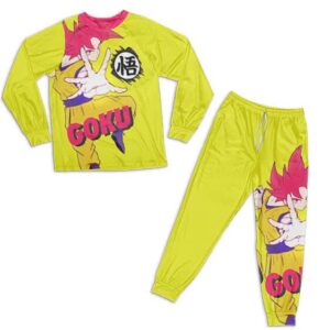 DBS Saiyan God Mode Goku Wisdom Kanji Pajamas Set