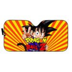 Adorable Kid Goku Peace Sign DBZ Logo Windshield Sun Shade