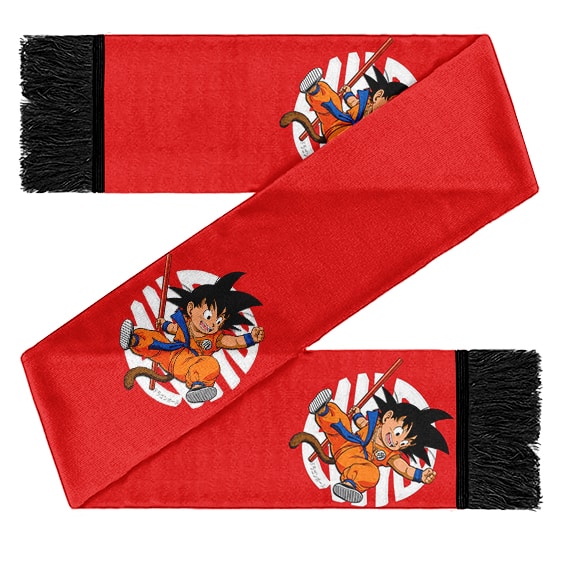 Adorable Kid Goku With His Power-Pole Red Neckerchief