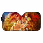 Amazing Goku Red Super Saiyan God Kanji Logo Car Sun Shade