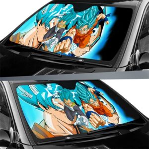 Amazing Son Goku And Vegeta SSGSS Form Car Sun Shade