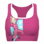 Android 18 Four Star Dragon Ball DBZ Pink Cute Sports Bra