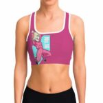 Android 18 Four Star Dragon Ball DBZ Pink Cute Sports Bra