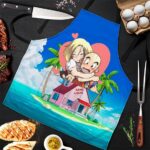 Android 18 Love Krillin Dragon Ball Z Cute and Awesome Apron