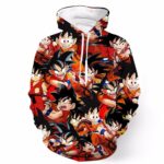 Angry Mad Kid Goku Character Pattern Kamehameha 3D Hoodie - Saiyan Stuff