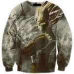 Angry Super Saiyan Vegeta Vintage 3D Stylish Crewneck Sweatshirt - Saiyan Stuff