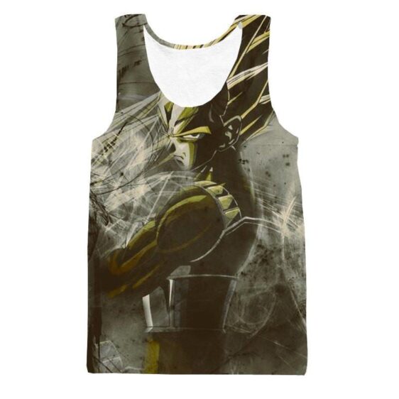 Angry Super Saiyan Vegeta Vintage 3D Stylish Tank Top - Saiyan Stuff