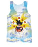 Awakened Sky Goku 7 Stars Dragon Balls 3D Tank Top - Saiyan Stuff