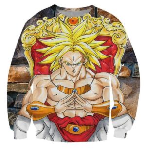 Broly Saiyan King Graphic 3D Stylish Sweatshirt - Saiyan Stuff
