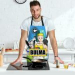 Bulma Capsule Corporation Background DBZ Awesome Cool Apron