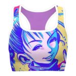 Bulma Pop Art Dragon Ball Z Colorful and Awesome Sports Bra