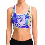 Bulma Pop Art Dragon Ball Z Colorful and Awesome Sports Bra