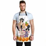 Bulma and Kid Goku with Baby Shenron DBZ Cool and Cute Apron