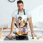 Bulma and Kid Goku with Baby Shenron DBZ Cool and Cute Apron
