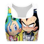 Bulma and Vegeta Dragon Ball Super Cute and Cool Sports Bra