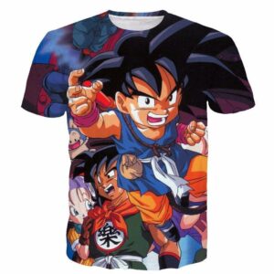 Bulma Yamcha Angry Kid Goku One of a Kind Dragonball 3D T-Shirt - Saiyan Stuff