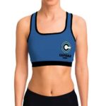 Capsule Corp Dragon Ball Z Blue and Purple Cool Sports Bra