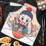 Chiaotzu Eating Ramen Dragon Ball Z Cute Cool Awesome Apron