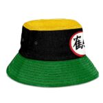 Chiaotzu Kanji Symbol Black Green and Yellow Cool Bucket Hat