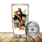 Chibi Bardock's Family Dragon Ball Super White Tumbler
